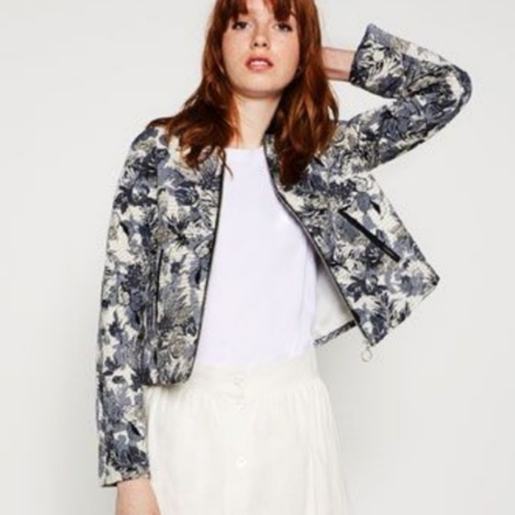 zara jacquard bomber jacket